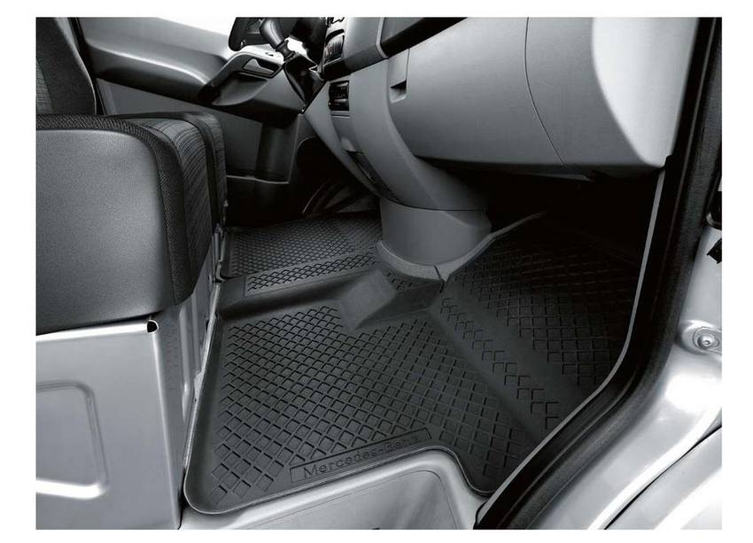 Mercedes Floor Mat Set - Front (All-Weather) (Black) (w/ Floor Air Duct)